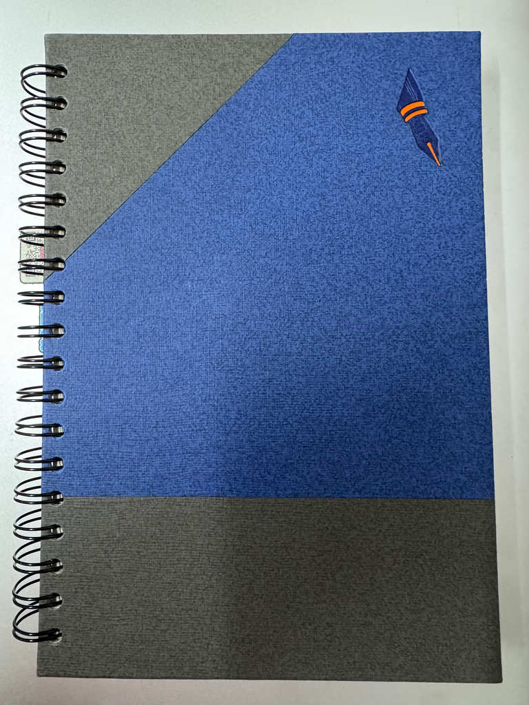 [IRW1 AG] IRW1 NoteBook Rayado Combinado Azul- Gris-naranja