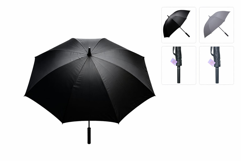 Sombrilla tipo Golf negra con funda